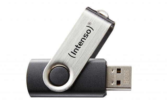 Intenso Basic Line USB-nøgle 64 GB USB Type-A 2.0 Sort, Sølv