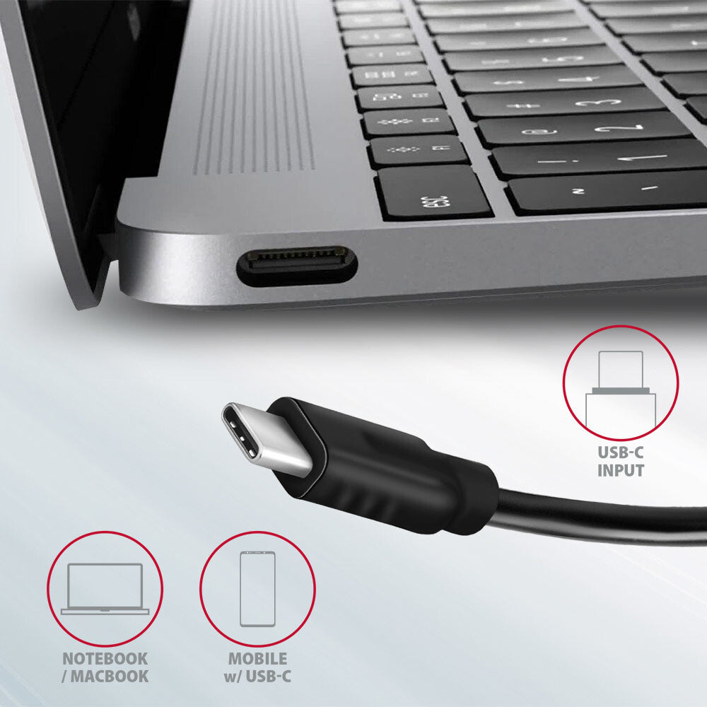 Axagon HMC-5G2 dockingstation Ledningsført USB 3.2 Gen 2 (3.1 Gen 2) Type-C Grå