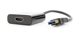 Gembird A-USB3-HDMI-02 USB grafisk adapter 1920 x 1080 pixel Sort