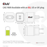 Club 3D CAC-1909EU 45Watt GaN Strømforsyningsadapter