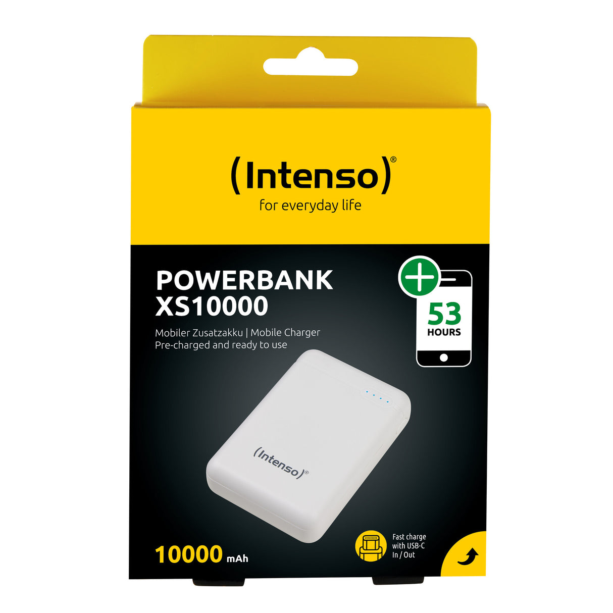 Intenso XS10000 Lithium polymer (LiPo) 10000 mAh Hvid