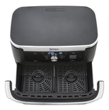 Ninja AF500EU frituregryde Dobbelt 10,4 L Enkeltstående 2470 W Varmluftsteger Sort, Rustfrit stål