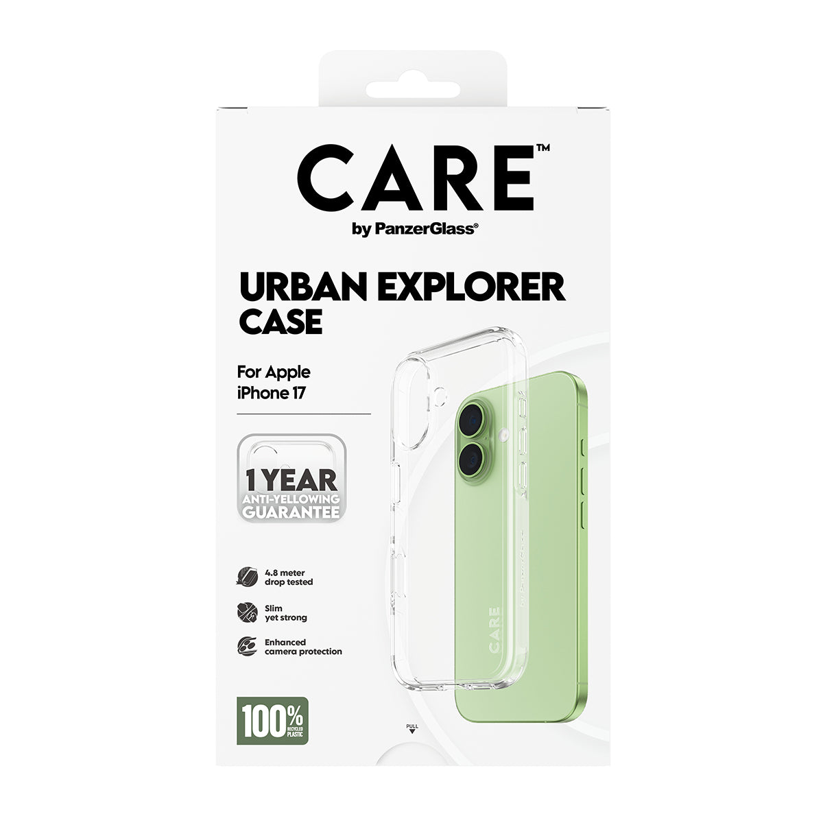 PanzerGlass CARE by ® Flagship Case Transparent Urban Explorer m. Klar Rahmen iPhone 17