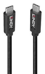 Lindy 36975 USB-kabel USB 3.2 Gen 2x2 1,5 m USB C 20 Gbit/sek. 100 W Sort