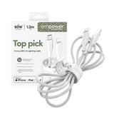 PanzerGlass empower by ® Racing 60W USB-C to Lightning Kabel | USB 2.0 | 1.2M | Silver White