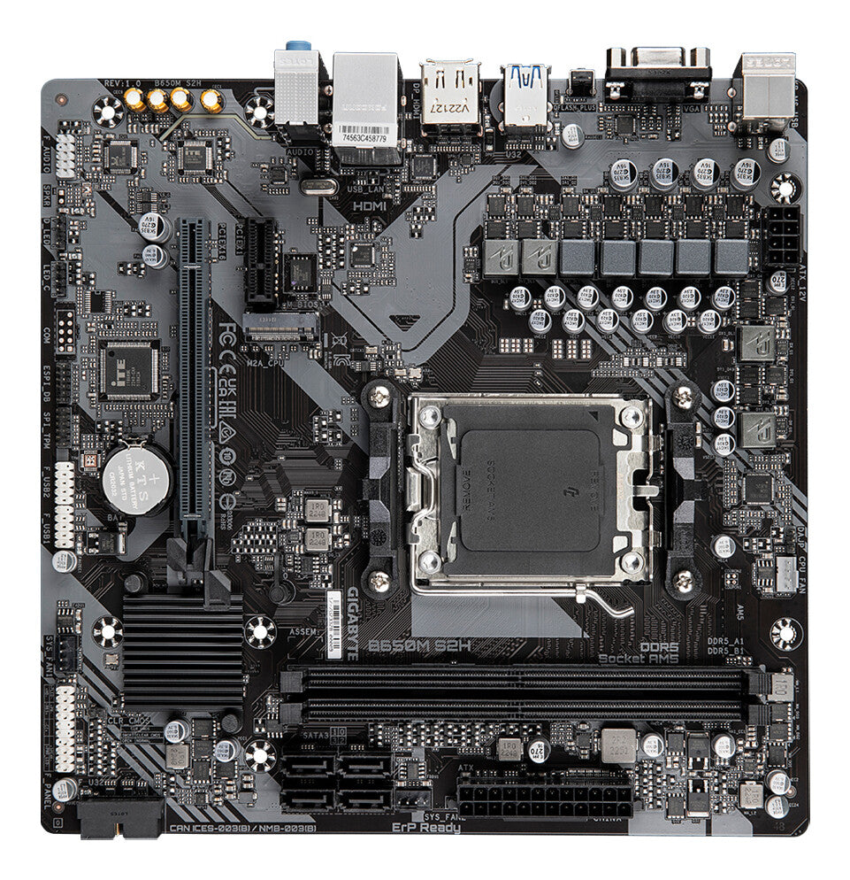 GIGABYTE B650M S2H bundkort AMD B650 Sokkel AM5 micro ATX