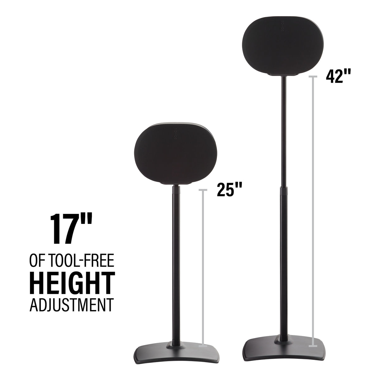 SANUS WSSE3A2-B2 - ADJUSTABLE SPEAKER STAND SONOS ERA 300 - PAIR - BLACK