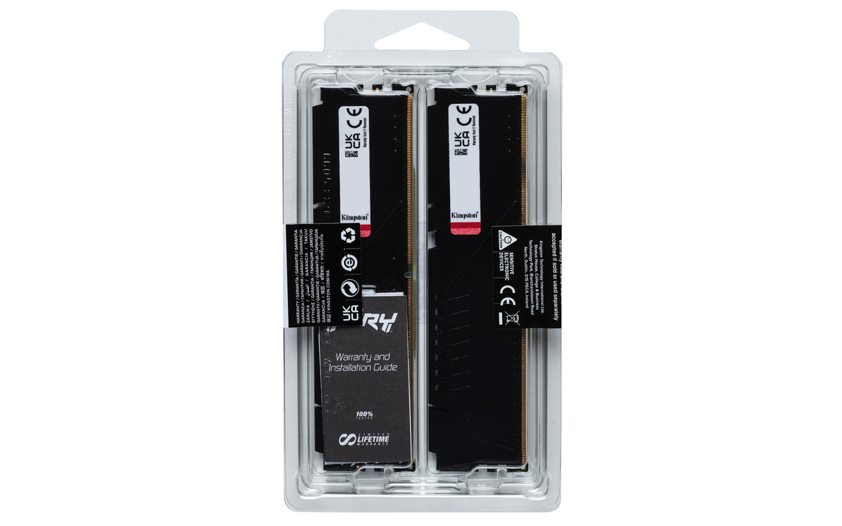 Kingston Technology FURY Beast 32GB 6400MT/s DDR5 CL32 DIMM (Sæt med 2) Black EXPO