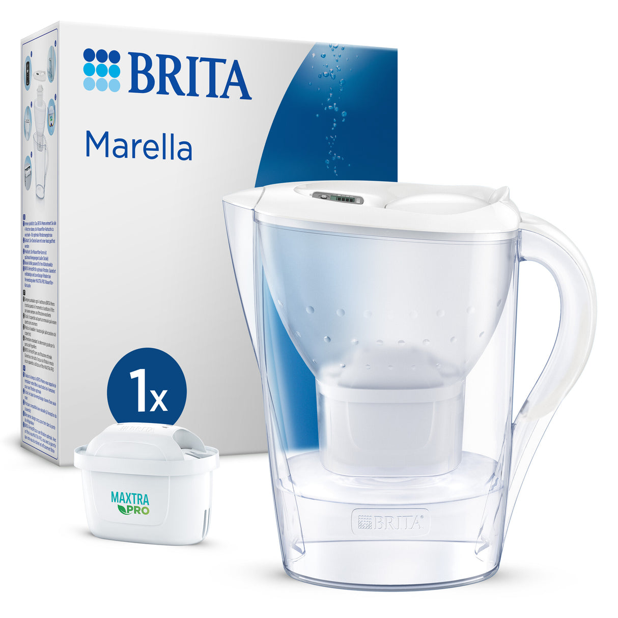 Brita Marella Kande vandfilter 2,4 L Transparent, Hvid