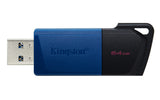 Kingston Technology DataTraveler 64 GB USB 3.2 Gen 1 Exodia M (sort + blå) - 2 stk.