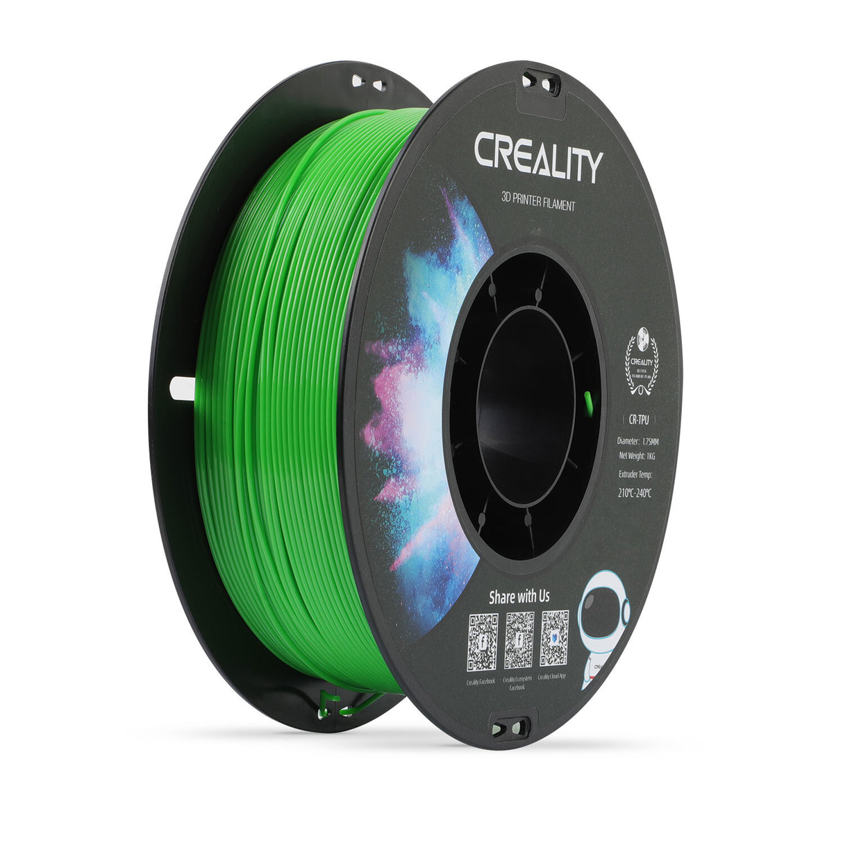 Creality 3301040037 3D print materiale Termoplastisk polyurethan (TPU) Grøn 1 kg