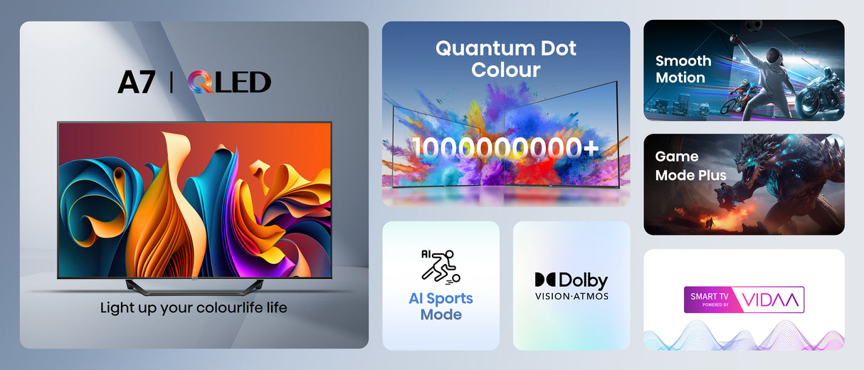 Hisense 55A7NQ 55 4K UHD (2160p) Trækulsgrå