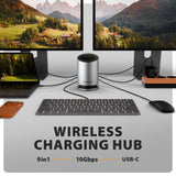 Axagon HMC-WL9 dockingstation Ledningsført USB 3.2 Gen 2 (3.1 Gen 2) Type-C Grå