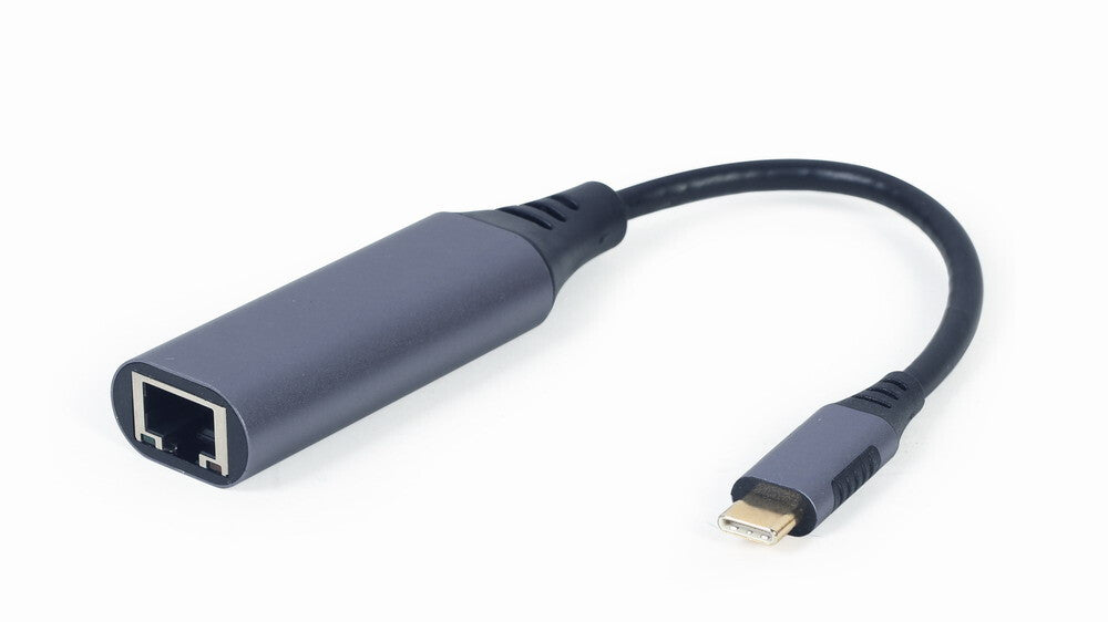 Gembird A-USB3C-LAN-01 dockingstation USB 3.2 Gen 1 (3.1 Gen 1) Type-C Sort, Grå