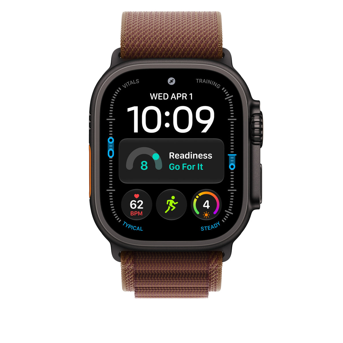Apple Alpine Loop i bordeaux, 49 mm - medium - sort titanium