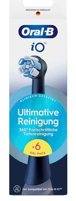 Oral-B iO Ultimate Clean Børstehoveder Sort, 6 stk.