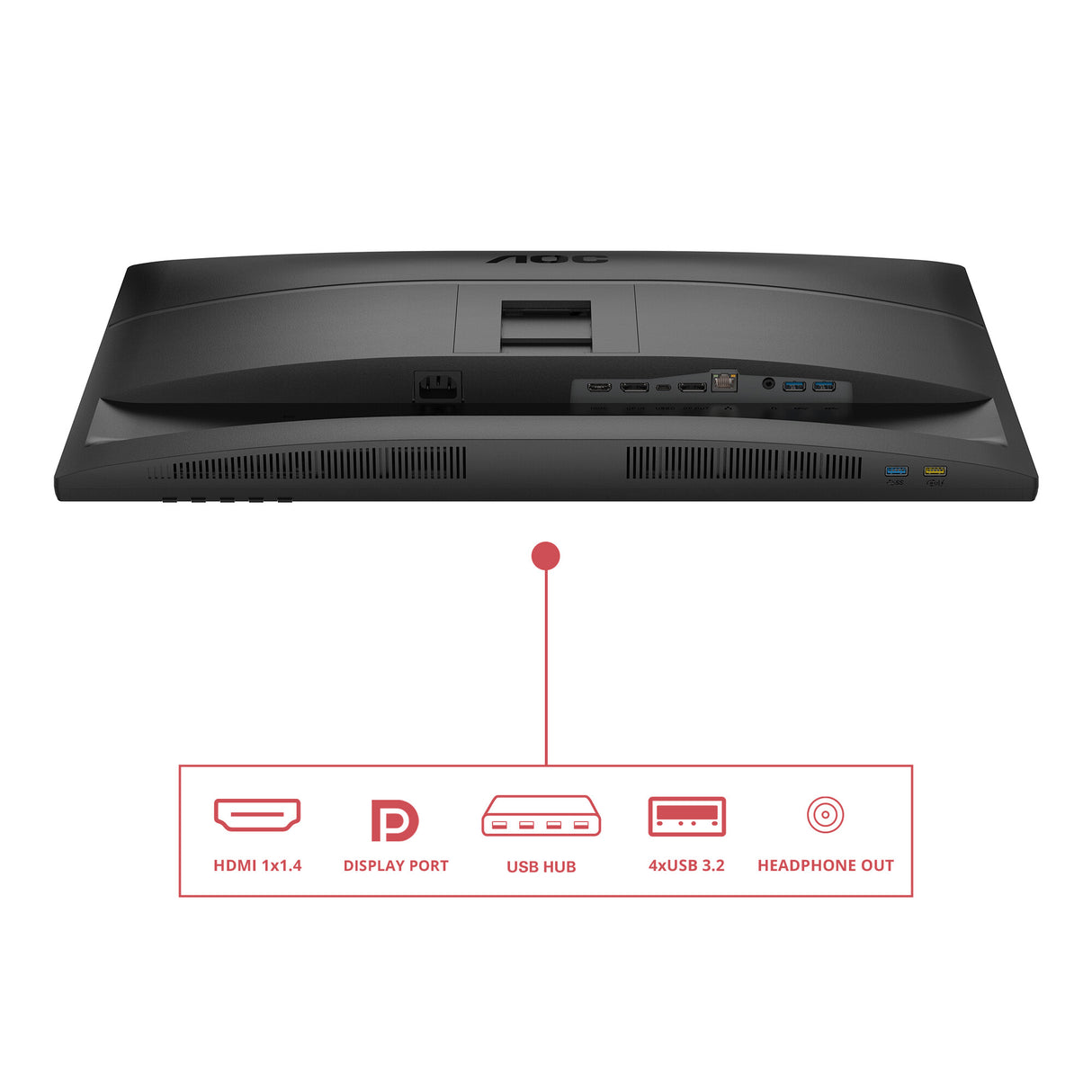 AOC 27E4CV computerskærm 68,6 cm (27") 1920 x 1080 pixel Fuld HD LED Sort