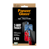 PanzerGlass ® 2-Way Privacy Skærmbeskyttelse iPhone 17 Pro Max | Ultra-Wide Fit m. EasyAligner