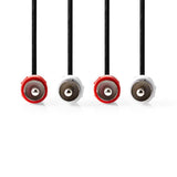Nedis CAGL24200BK20 lydkabel 2 m 2 x RCA Sort