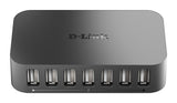 D-Link DUB-H7 USB 2.0 Type-B 480 Mbit/s Sort