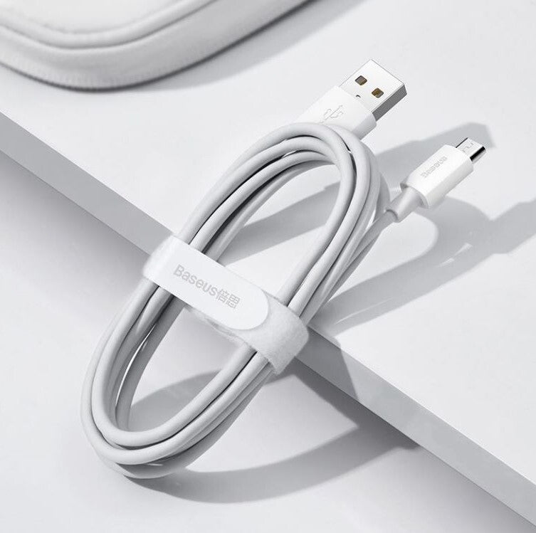 Baseus TZCAMZJ-02 USB-kabel 1,5 m USB A Micro-USB B 0,48 Gbit/sek. Hvid