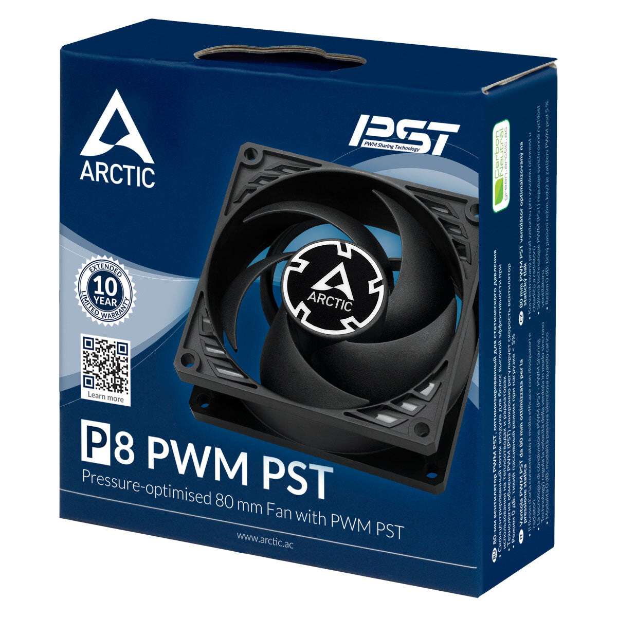 ARCTIC P8 PWM PST Computerkabinet Ventilator 8 cm Sort