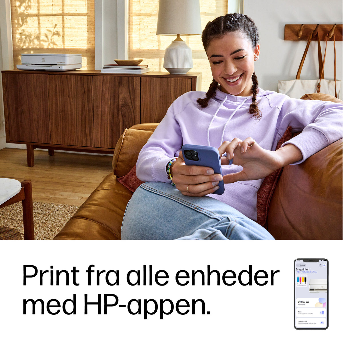 HP ENVY 6120e Trådløst All-in-One Farve Printer, Instant Ink; Fotoudskrivning
