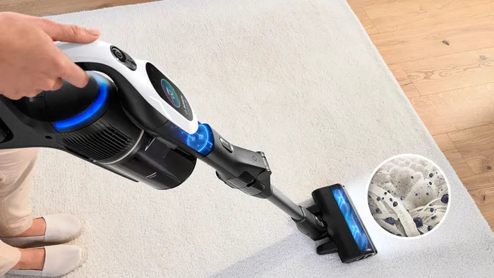 Bosch BCS1041WAC stav støvsuger & elektrisk kost Stick vakuum Batteri Dry HEPA Poseløs 0,4 L 23,5 W Sort, Hvid 4 At