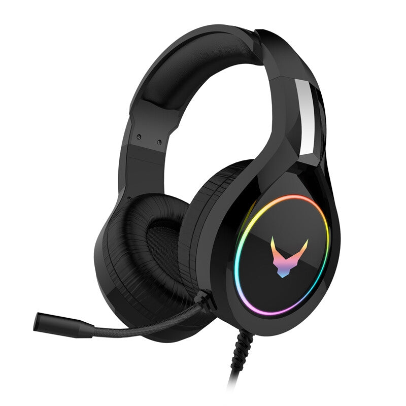 Omega VH6060B Hovedtelefoner Ledningsført Headset Spil Sort, Metallic