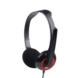 Gembird MHS-002 hovedtelefoner/headset Ledningsført Opkald/musik Sort, Rød
