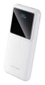 Vention Powerbank, ventiliacija, FHKW0, 10000 mAh, mikro USB, USB-C, 2xUSB-A, Hvid