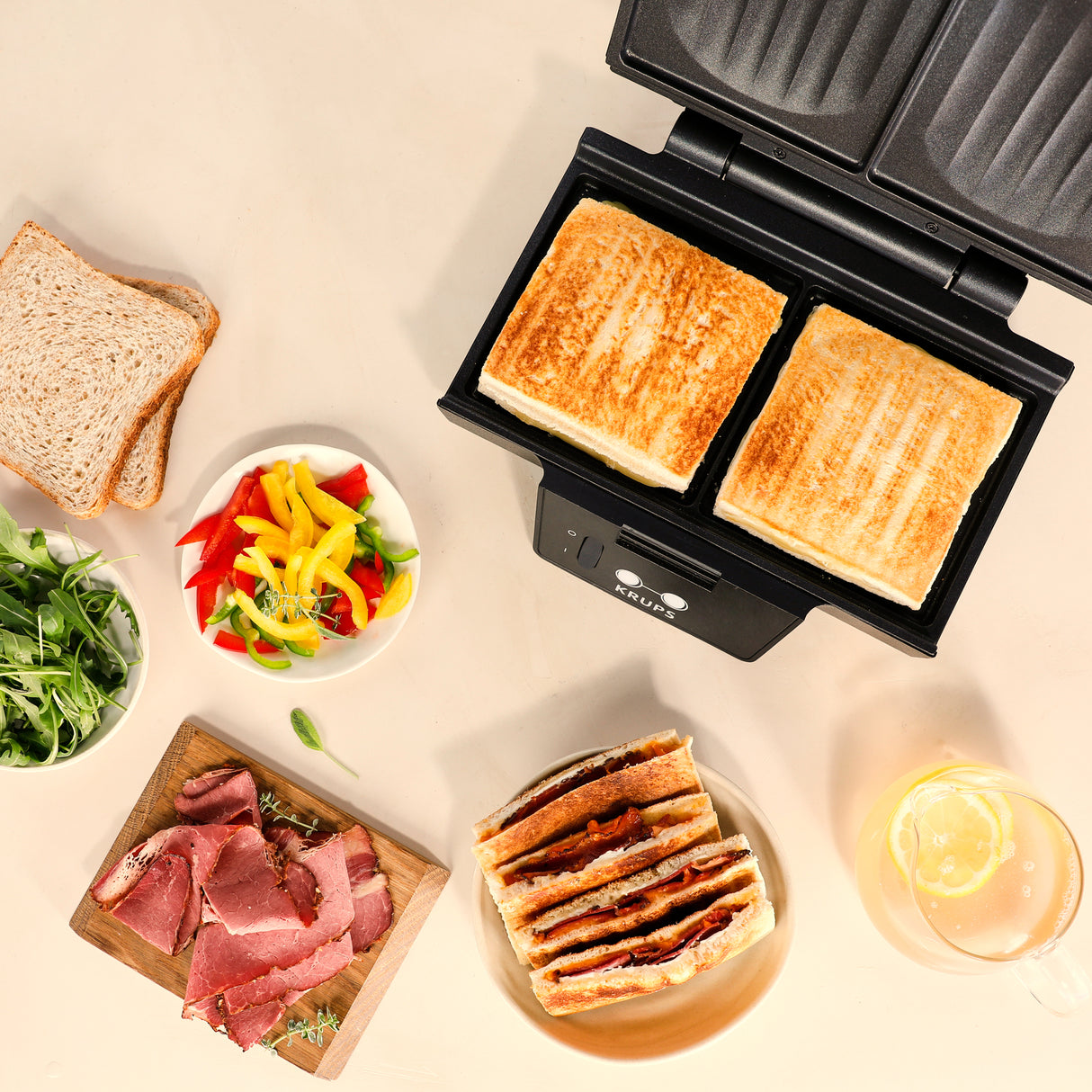 Krups FDK Iconic FDK462 sandwichtoaster 850 W Sort