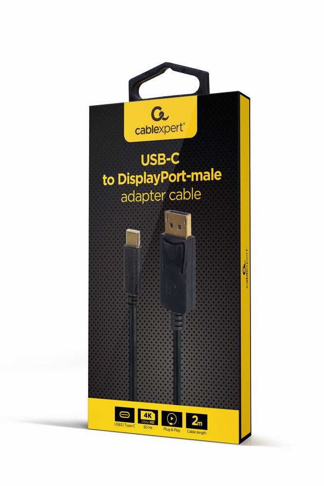 Gembird A-CM-DPM-01 videokabel adapter 2 m USB Type-C DisplayPort Sort