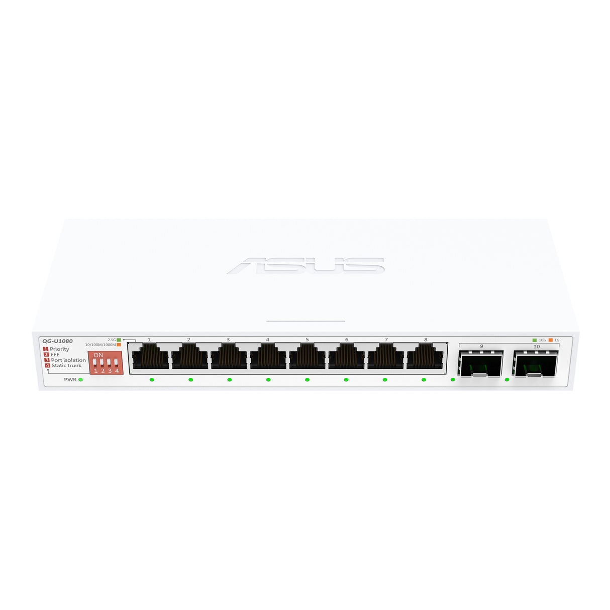 ASUS QG-U1080 Ikke administreret 2.5G Ethernet (100/1000/2500) Hvid