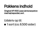 HP 410X Sort 6500 sider Toner CF410X