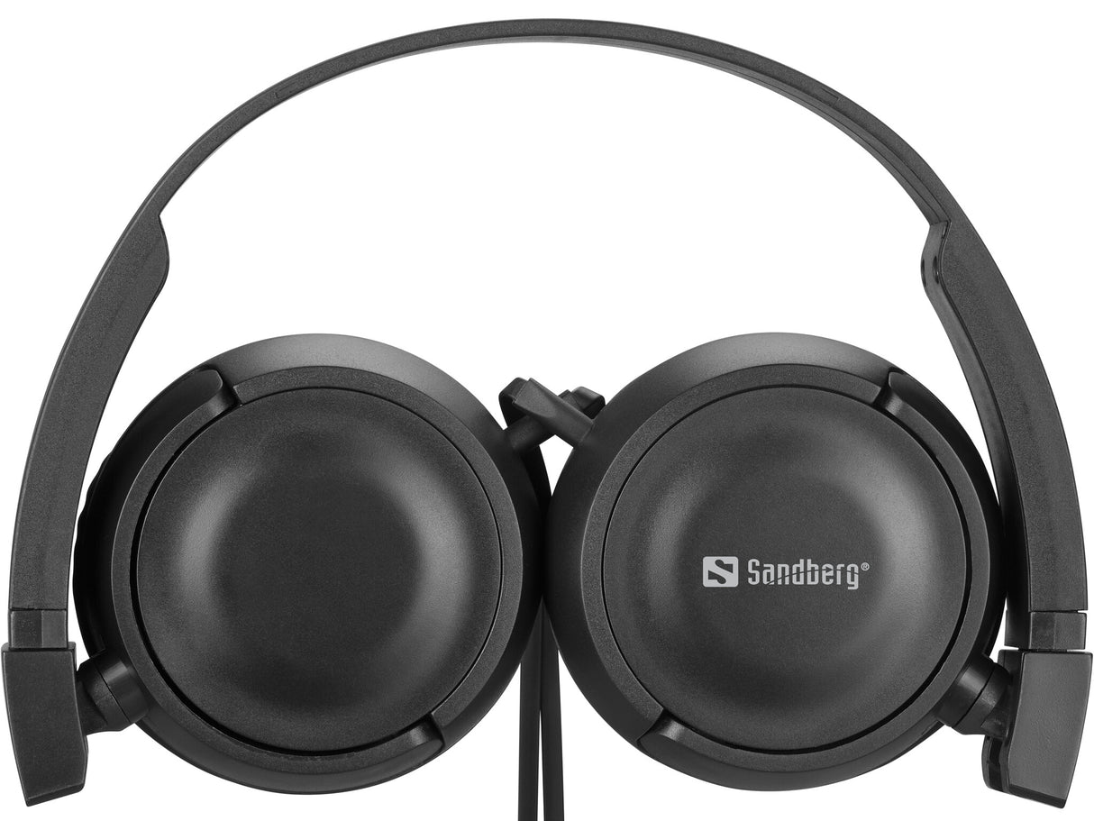 Sandberg Saver MiniJack HeadPhoneTravel Hovedtelefoner Ledningsført Headset Rejsende Sort