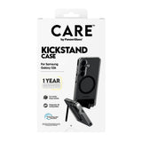 CARE by PanzerGlass Urban Explorer Case Transparent w. Black Kickstand & Qi Samsung Galaxy S26