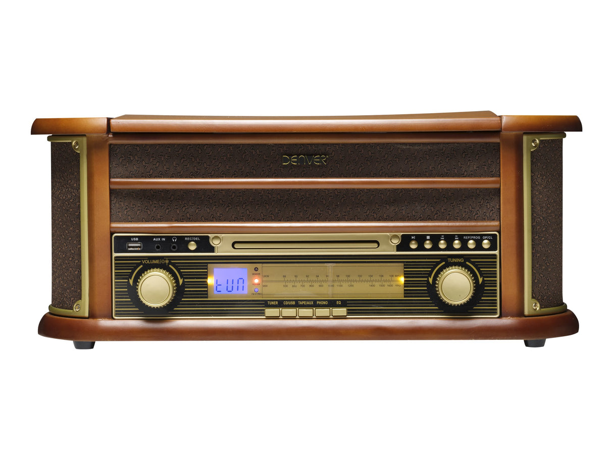 DENVER MCR-50 MK3 Forstærker Kassette Cd / MP3-afspiller Digital afspiller Pladespiller Radio Digital optager 5Watt