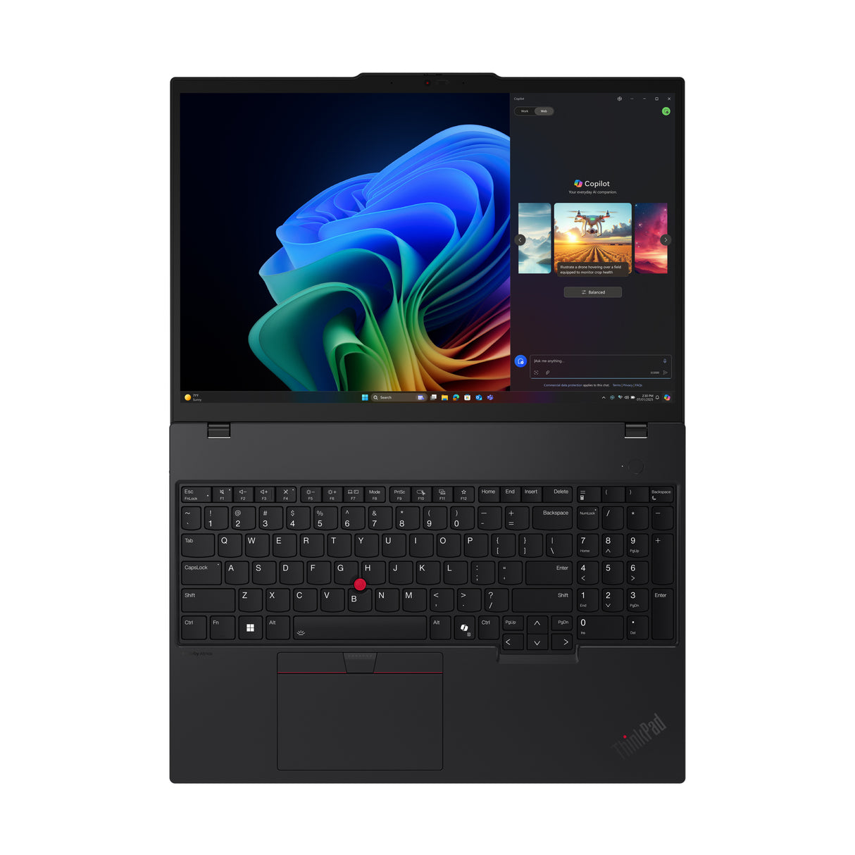 Lenovo ThinkPad T16 Gen 4 (AMD) Copilot+ PC AMD Ryzen AI 5 340 Laptop 40,6 cm (16") WUXGA 32 GB DDR5-SDRAM 512 GB SSD Wi-Fi 7 (802.11be) Windows 11 Pro Engelsk Sort
