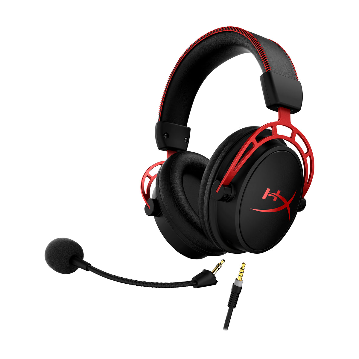HyperX Cloud Alpha Kablet Høretelefoner Sort Rød