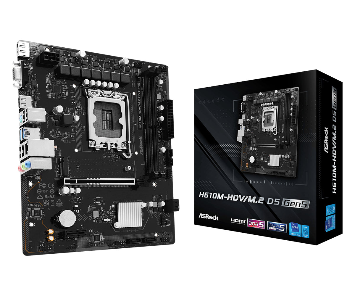 ASRock H610M-HDV/M.2 D5 Gen5 mATX LGA1700