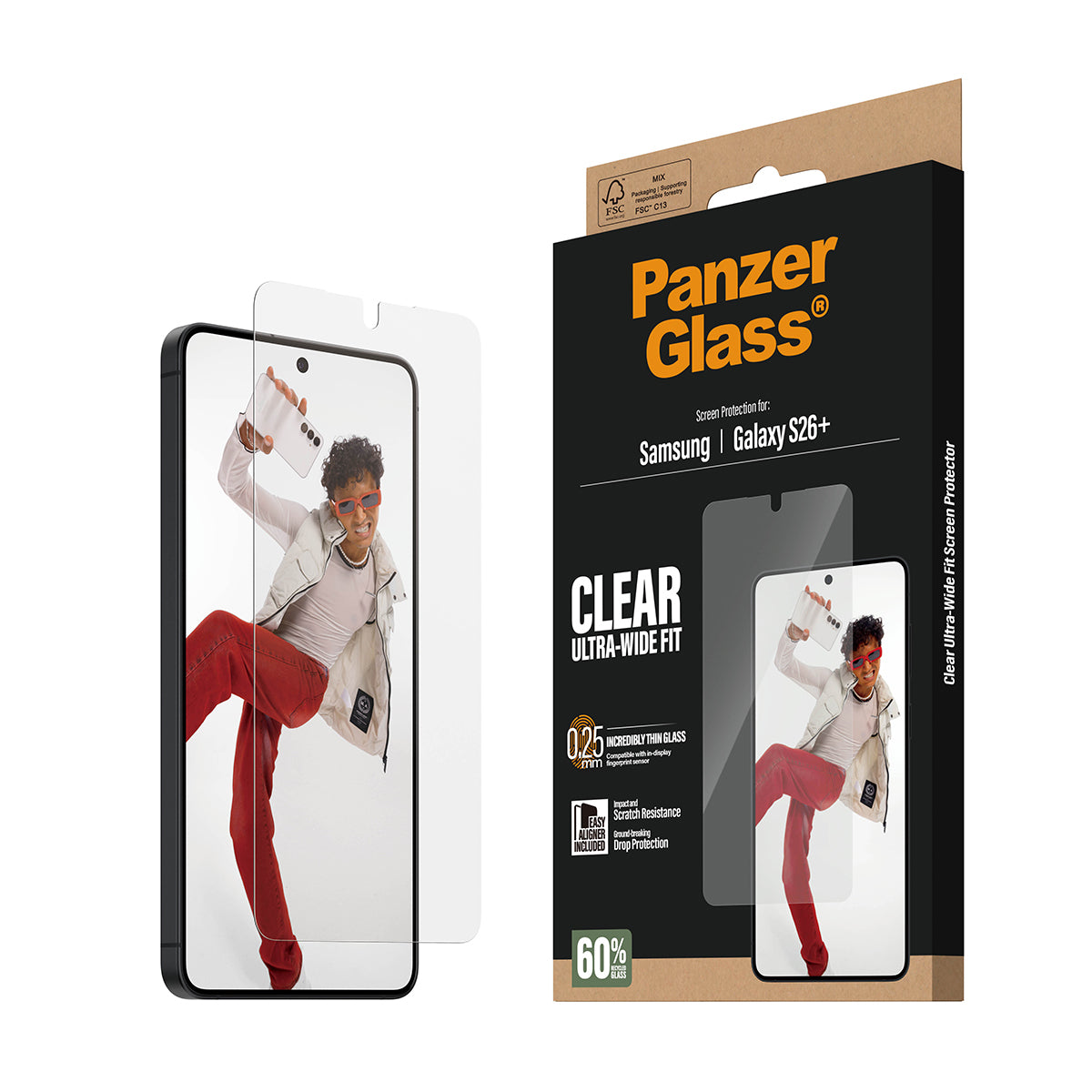 PanzerGlass Skærmbeskyttelse Galaxy S26+ | Ultra-Wide Fit