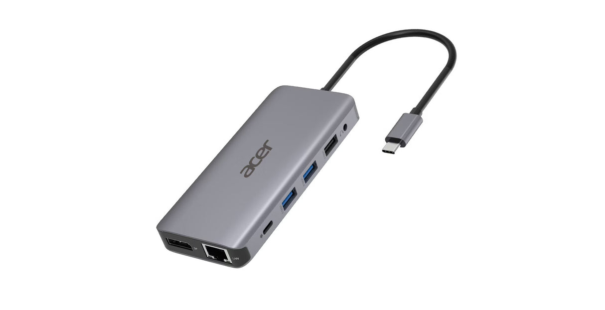 Acer 12-in-1 Type-C Dongle Ledningsført USB 3.2 Gen 1 (3.1 Gen 1) Type-C Sølv