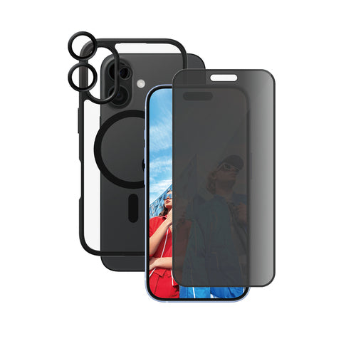 PanzerGlass CARE by ® Flagship 3-in-1 Privacy Pakke iPhone 16