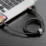 Baseus CALKLF-C19 Lightning kabel 2 m Sort, Rød