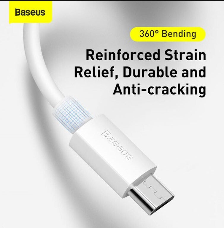 Baseus TZCAMZJ-02 USB-kabel 1,5 m USB A Micro-USB B 0,48 Gbit/sek. Hvid