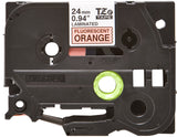 Brother TZE-B51 etiketbånd Sort på fluorescerende orange
