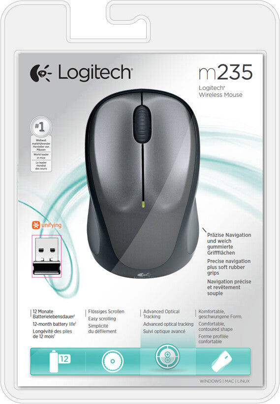 Logitech M235 mus Kontor Ambidextrous RF trådløst Optisk 1000 dpi