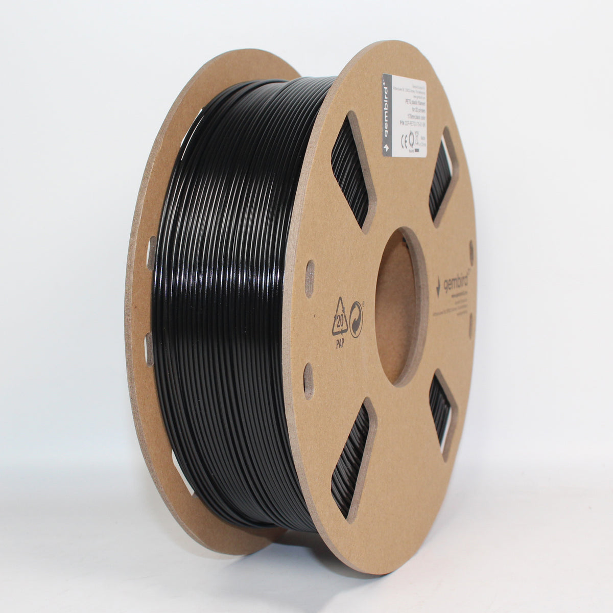 Gembird PETG filament 1.75mm Sort 3DP-PETG1.75-01-BK