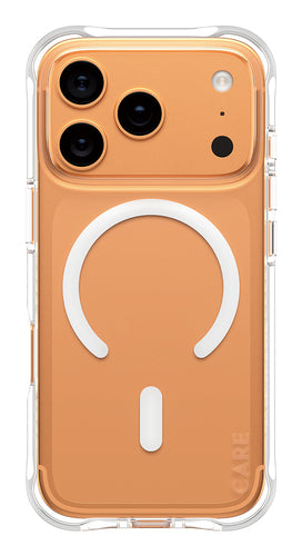 PanzerGlass CARE by ® Fashionable Case Samba Transparent m. Hvid MagSafe iPhone 17 Pro